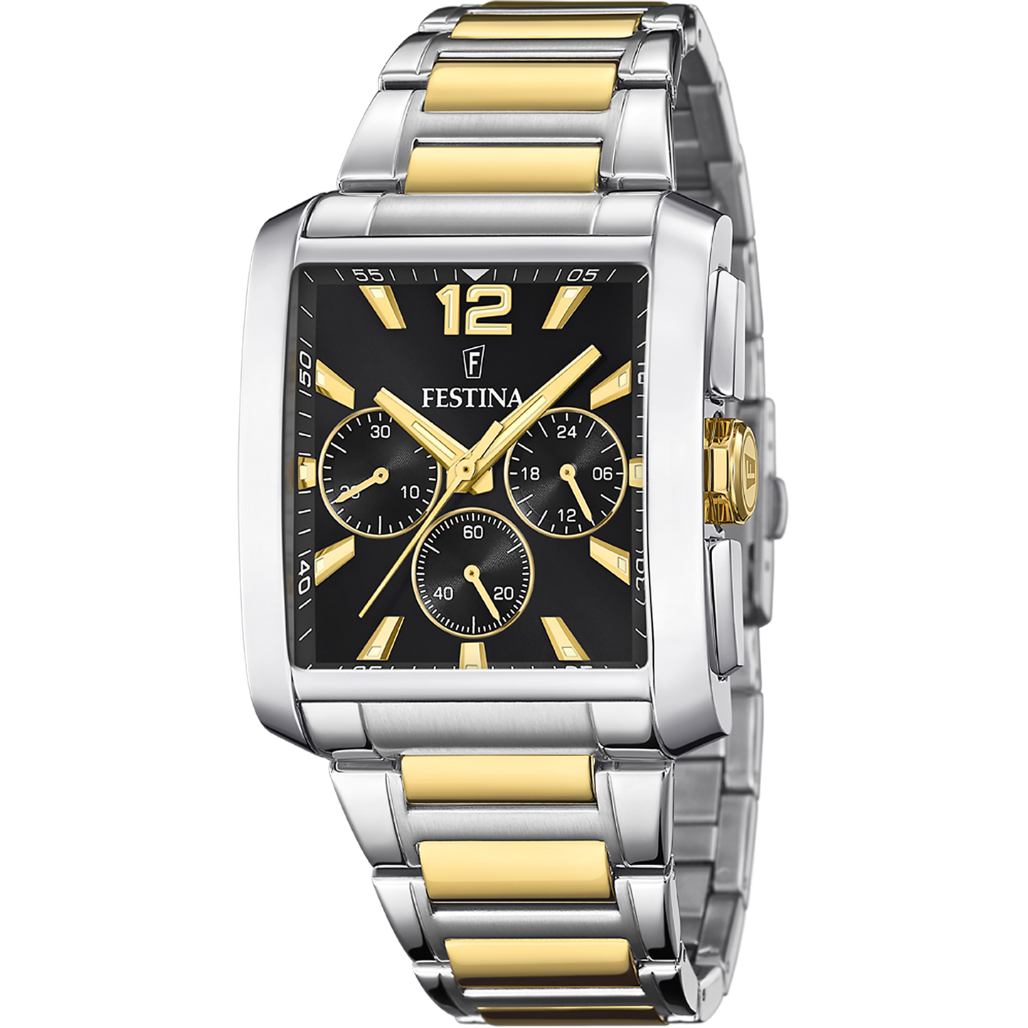 TIMELESS CHRONOGRAPH CADRAN NOIR BRACELET MULTICOLORE
