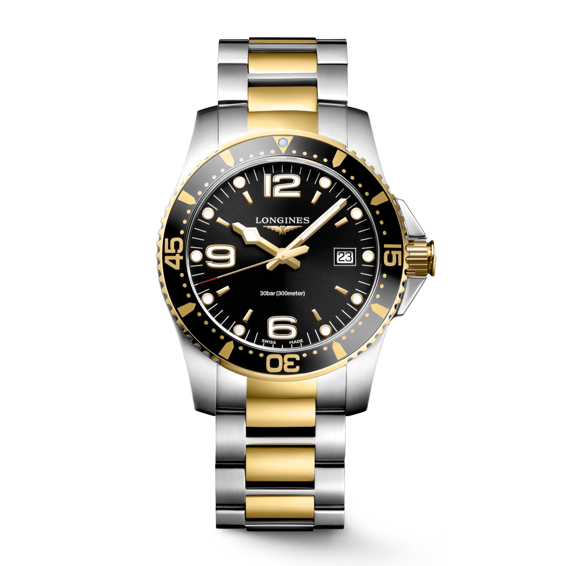 Montre HydroConquest Longines Maroc Montre de Plongée Haute Performance Maroc Montre Ronde en Acier Inoxydable avec Revêtement PVD Jaune Maroc Montre Étanche jusqu'à 30 Bars Maroc Montre avec Lunette Tournante Unidirectionnelle Maroc Boutique de Montres au Maroc Le Comptoir des Montres Maroc Montre Quartz avec Fonction de Date Maroc Montre Suisse de Plongée Maroc