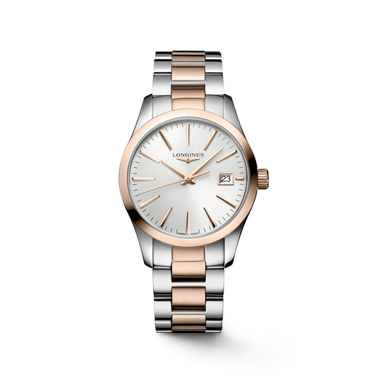 Montre Conquest Classic Maroc Montre Sportive de Luxe Maroc Montre Ronde Élégante PVD Maroc Montre Quartz Cadran Argenté Maroc Montre Acier Inoxydable avec Revêtement Rouge Maroc Boutique de Montres au Maroc Le Comptoir des Montres Maroc Montre avec Date et Fonction E.O.L. Maroc Montre Suisse de Prestige Maroc