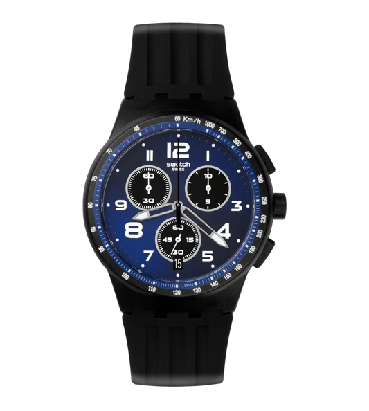 Avec les couleurs bleues et blanches du cadran multifonctionnel de la NITESPEED (SUSB402), vous ne verrez pas votre soirée passer. Son cadran présente un design brossé bleu nuit scintillant qui contraste avec la texture gravée de son bracelet.