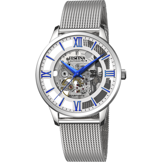 AUTOMATIC ARGENT, BRACELET ACIER, HOMME