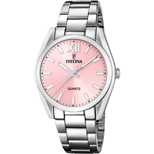 BOYFRIEND CADRAN ROSE BRACELET EN ACIER INOXYDABLE